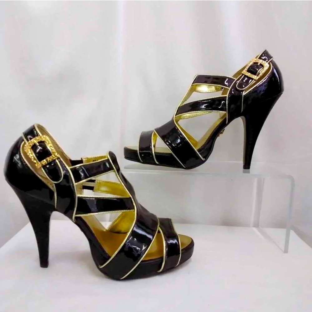 MISS TINA HEELS BROWN WOMEN SHOES SIZE 6.5